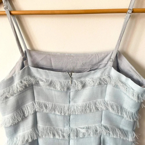 Princess Polly Molina Frill Hem Mini Dress Light  Blue Sz 2 - Picture 5 of 8